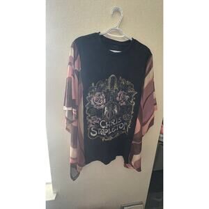 Upcycled Rework Chris Stapleton Band T Shirt Boho Chic